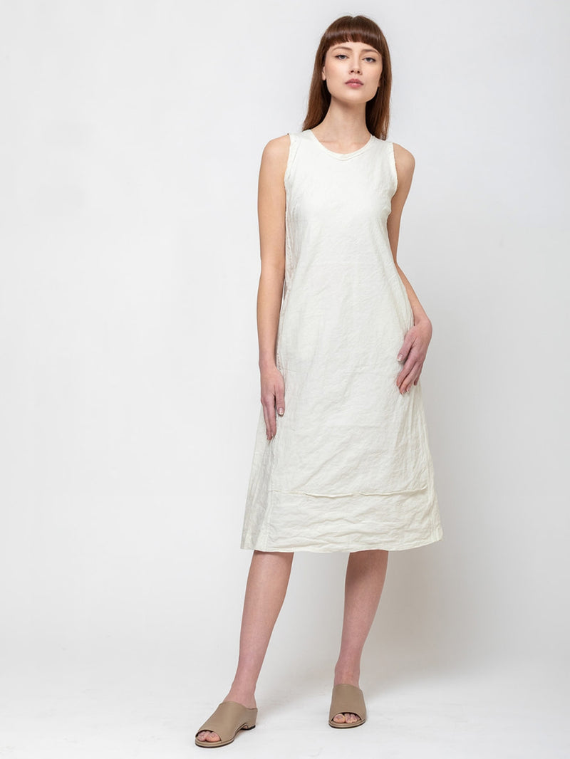 Aequamente - Cotton Wrinkled Dress - Verdalina