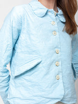 Aequamente - Cotton Wrinkled Jacket - Cielo - Verdalina