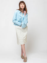 Aequamente - Cotton Wrinkled Jacket - Cielo - Verdalina