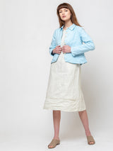 Aequamente - Cotton Wrinkled Jacket - Cielo - Verdalina