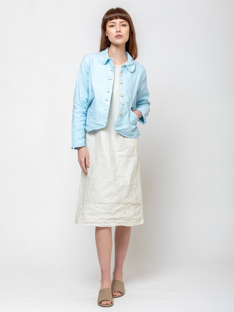 Aequamente - Cotton Wrinkled Jacket - Cielo - Verdalina