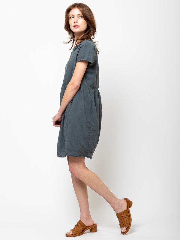 Aequamente - Cotton Voile Dress - Asfalto - Verdalina