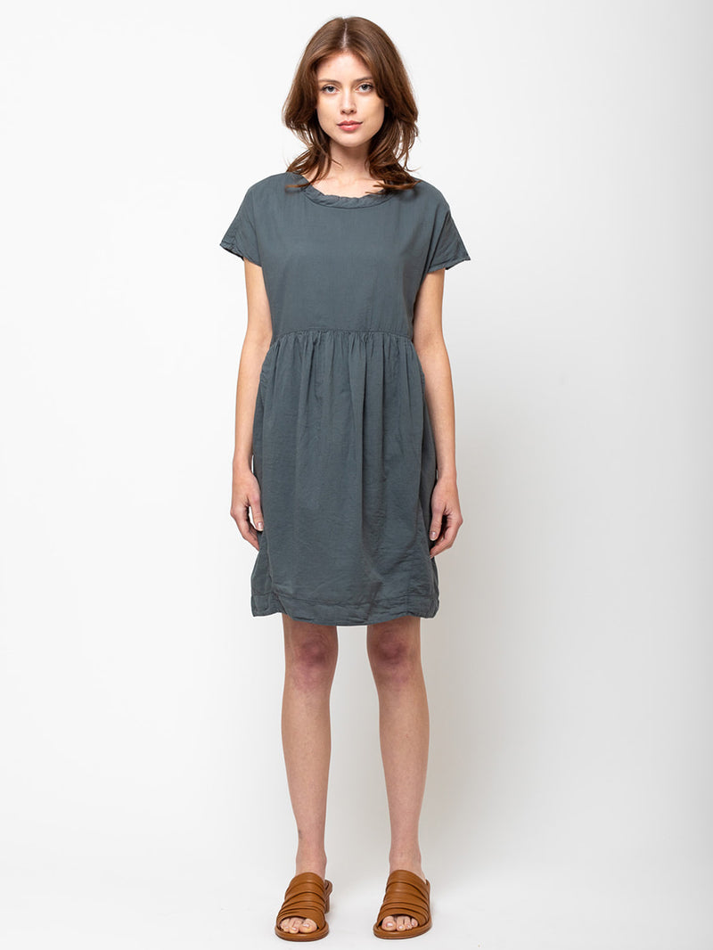 Aequamente - Cotton Voile Dress - Asfalto - Verdalina