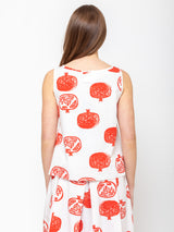 Aequamente - Pomegranate Block Print Top - Verdalina