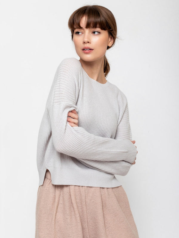 Allude - Round Neck Sweater - Moonlight - Verdalina