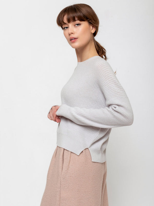 Allude - Round Neck Sweater - Moonlight - Verdalina