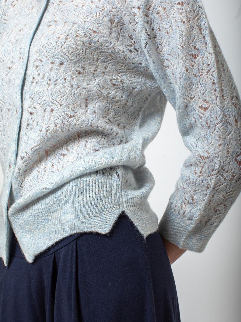 Allude - Lace Cashmere Cardigan - Verdalina