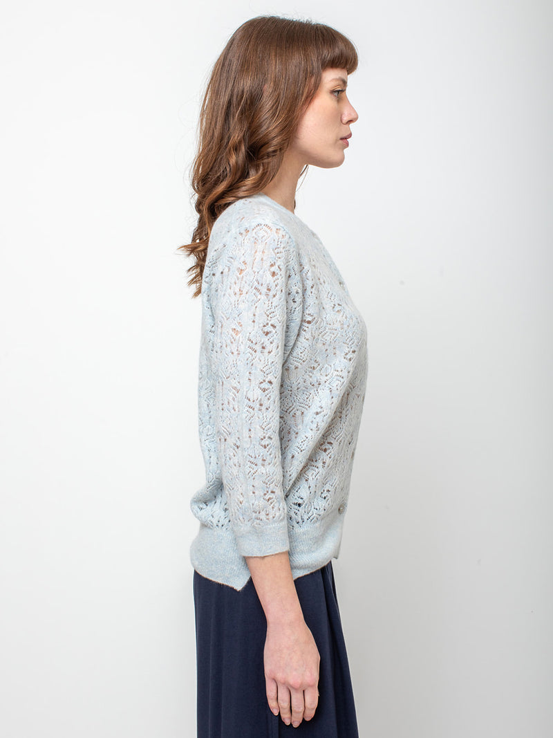 Allude - Lace Cashmere Cardigan - Verdalina