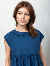 Apuntob - Gathered Top - Denim Blue - Verdalina