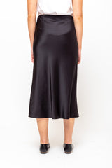 Aquarius Cocktail - Blondie Bias Silk Skirt - Black - Verdalina