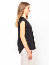 Aquarius Cocktail - Char Tee - Heavy Silk - Black - Verdalina