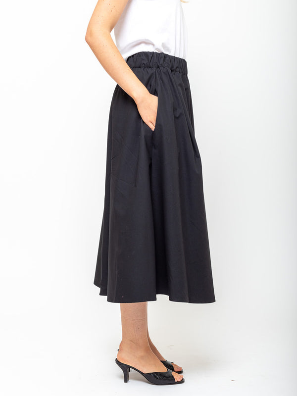 Aquarius Cocktail - Le Skirt - Black Poplin - Verdalina