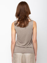 Evam Eva - Sleeveless Linen Knit Tank - Verdalina