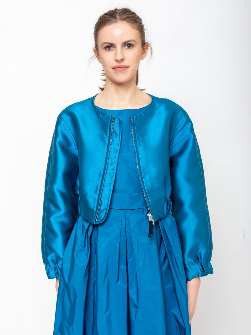 Susanne Bommer - Classic Blouson Jacket - Deep Aqua - Verdalina