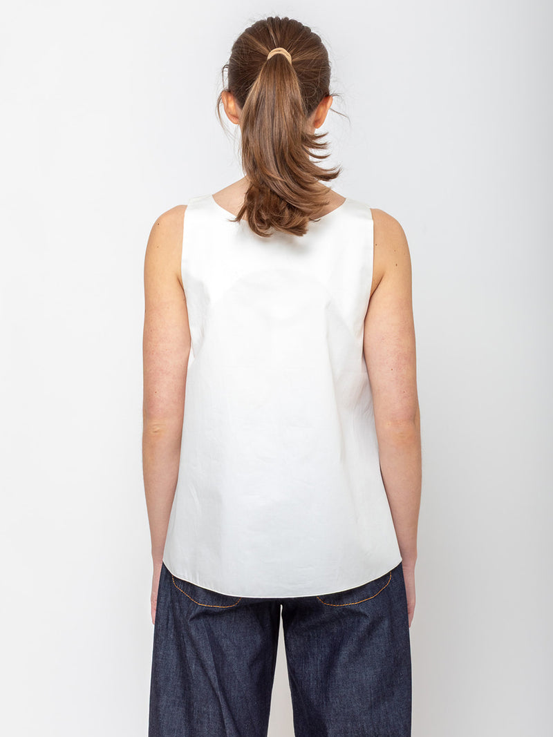 Susanne Bommer - Cotton Poplin Tank - Jasmine - Verdalina