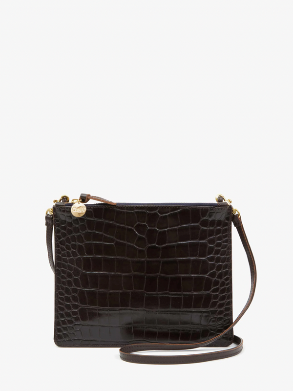 Clare V. - Double Sac Bretelle - Kalamata Croco - Verdalina