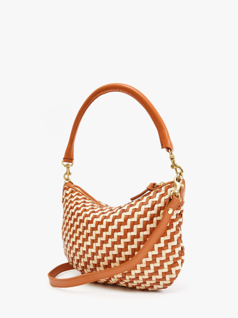 Clare V. - Petite Moyen Messenger ZigZag Nat/Cream - Verdalina