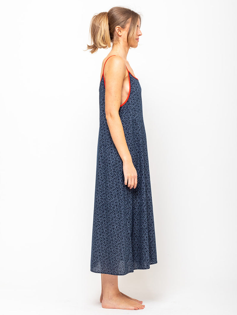 Domi Sleepwear - Organic Cotton Midi Slip - Sturgis - Verdalina