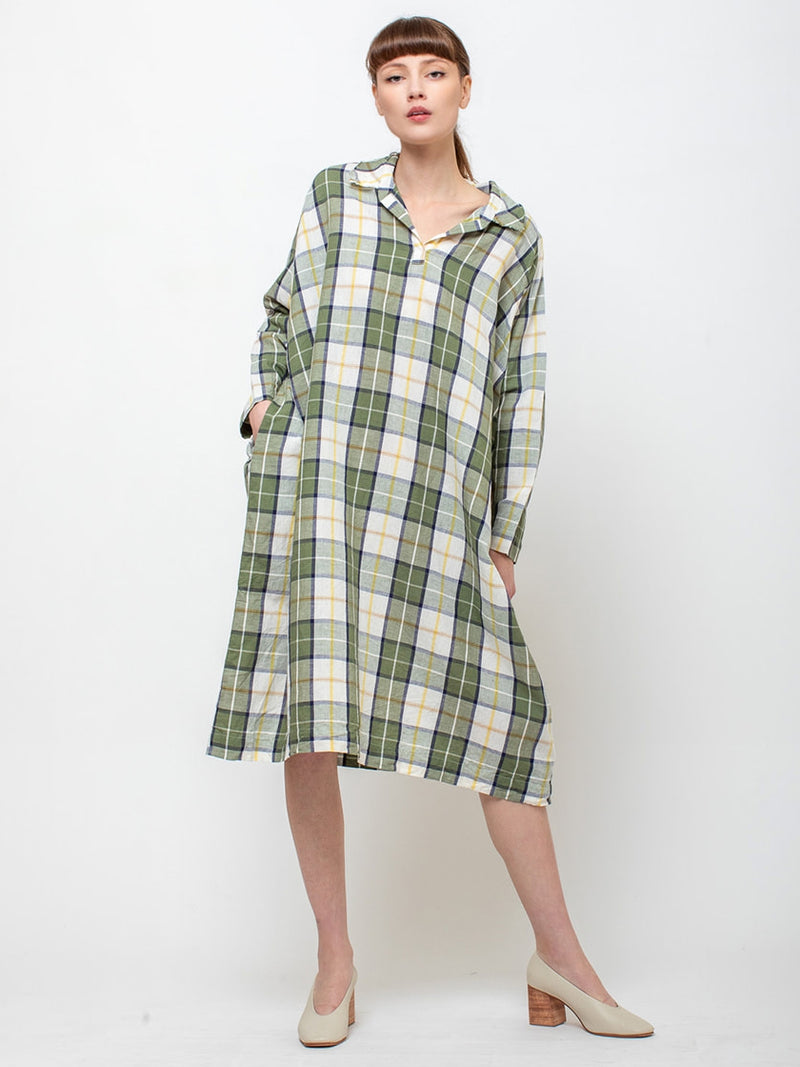 Christine Dress - Green Check