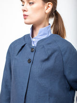 Juliet Cotton Canvas Jacket - Blue