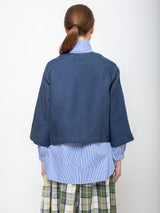 Juliet Cotton Canvas Jacket - Blue