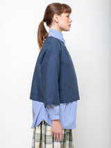 Juliet Cotton Canvas Jacket - Blue