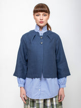 Gallego Desportes - Juliet Cotton Canvas Jacket - Blue - Verdalina