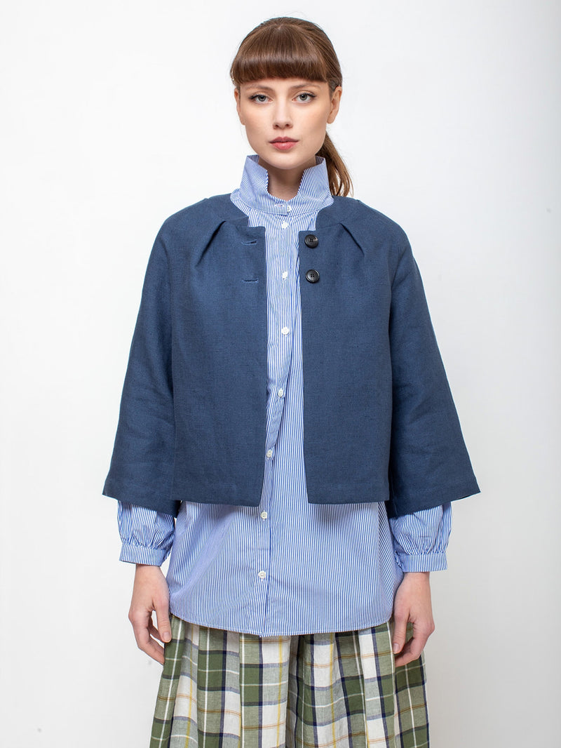 Gallego Desportes - Juliet Cotton Canvas Jacket - Blue - Verdalina