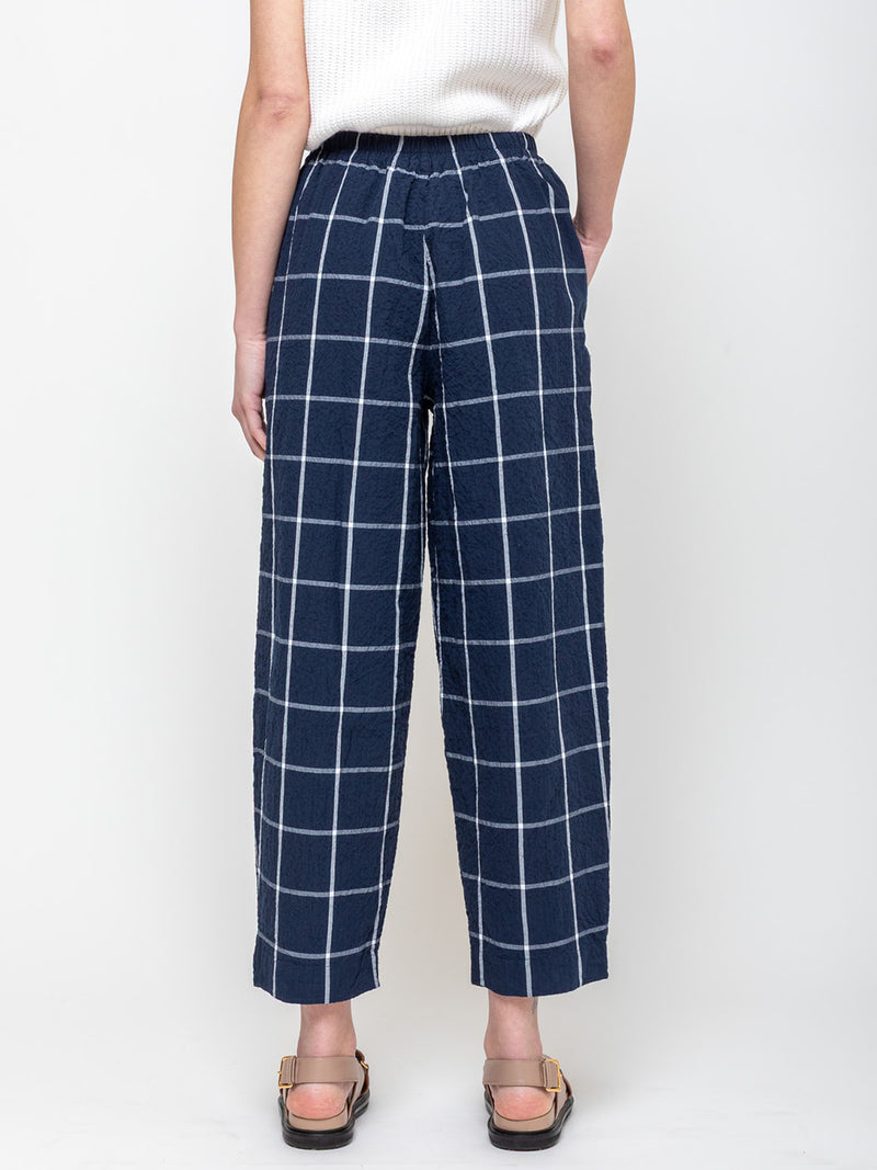 Hannoh Wessel - Paris Crisp Check Pant - Navy - Verdalina