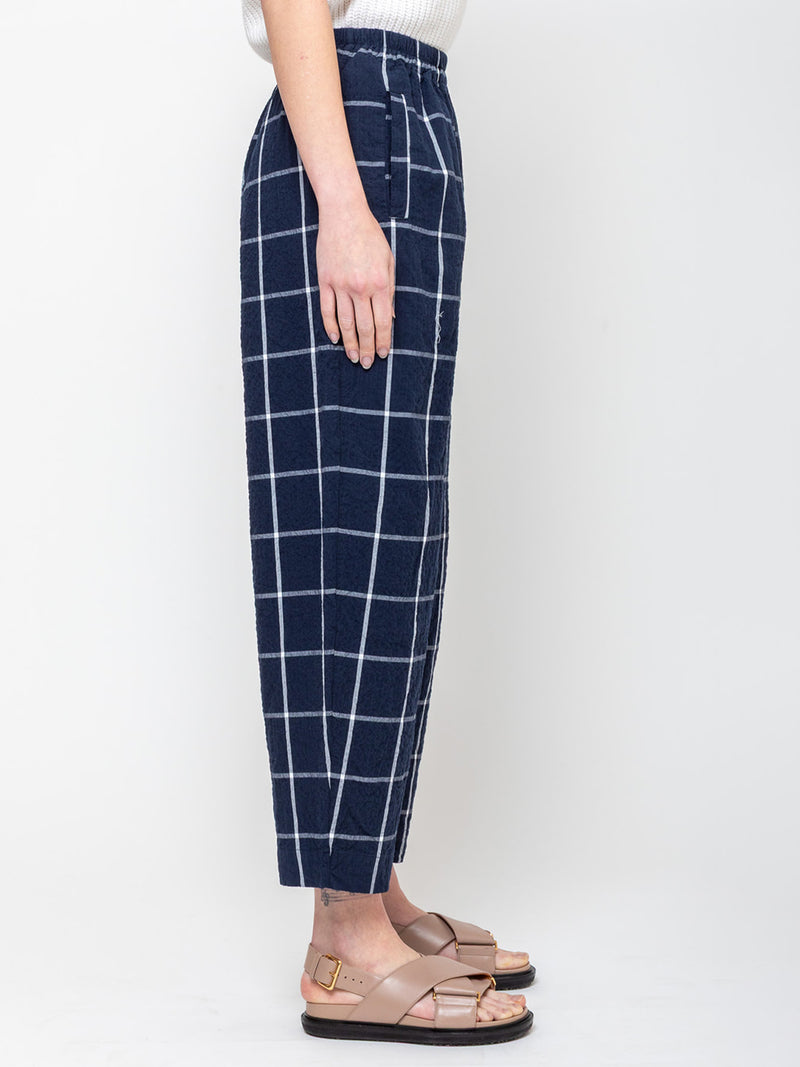 Hannoh Wessel - Paris Crisp Check Pant - Navy - Verdalina