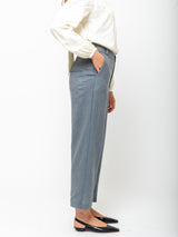 Hazel Brown - Japanese Ghost Wool Pants - Blue Melange - Verdalina