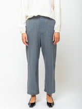 Hazel Brown - Japanese Ghost Wool Pants - Blue Melange - Verdalina