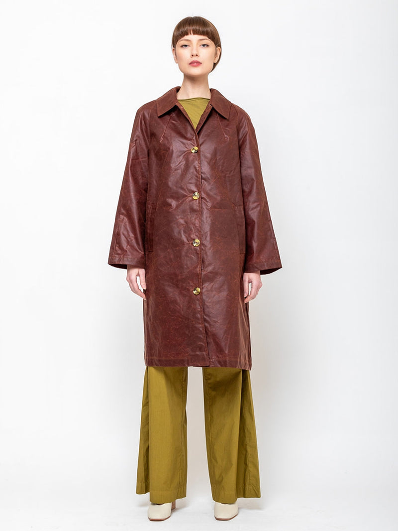 Kate Sheridan - Waxed Cotton Louis Coat - Verdalina