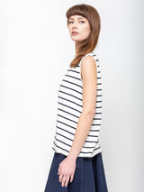 Labo.Art - Canotta Gioia Stripe Tank - Atlantic - Verdalina