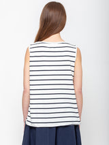 Labo.Art - Canotta Gioia Stripe Tank - Atlantic - Verdalina