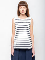 Labo.Art - Canotta Gioia Stripe Tank - Atlantic - Verdalina