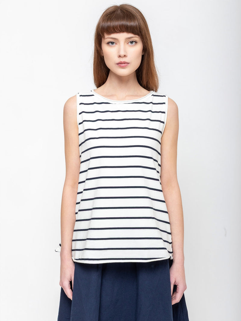 Labo.Art - Canotta Gioia Stripe Tank - Atlantic - Verdalina