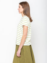 Maglia Rico Stripe Jersey Tee - Pisello