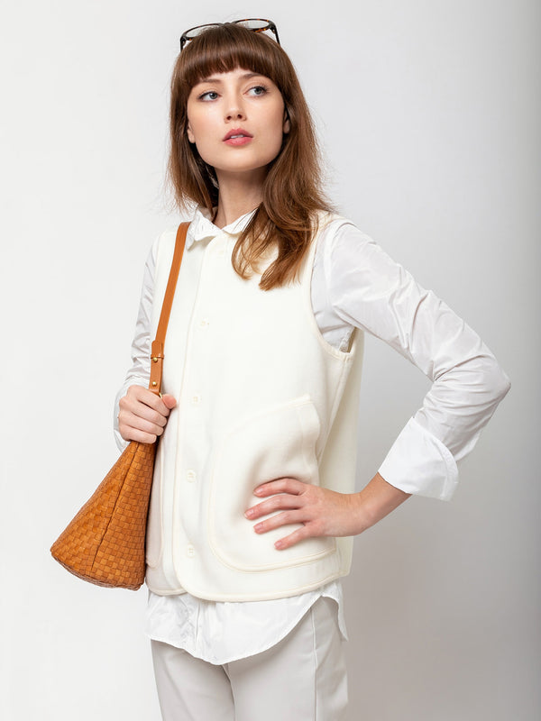 Labo.Art - Wool Felted Vest - Winter White - Verdalina