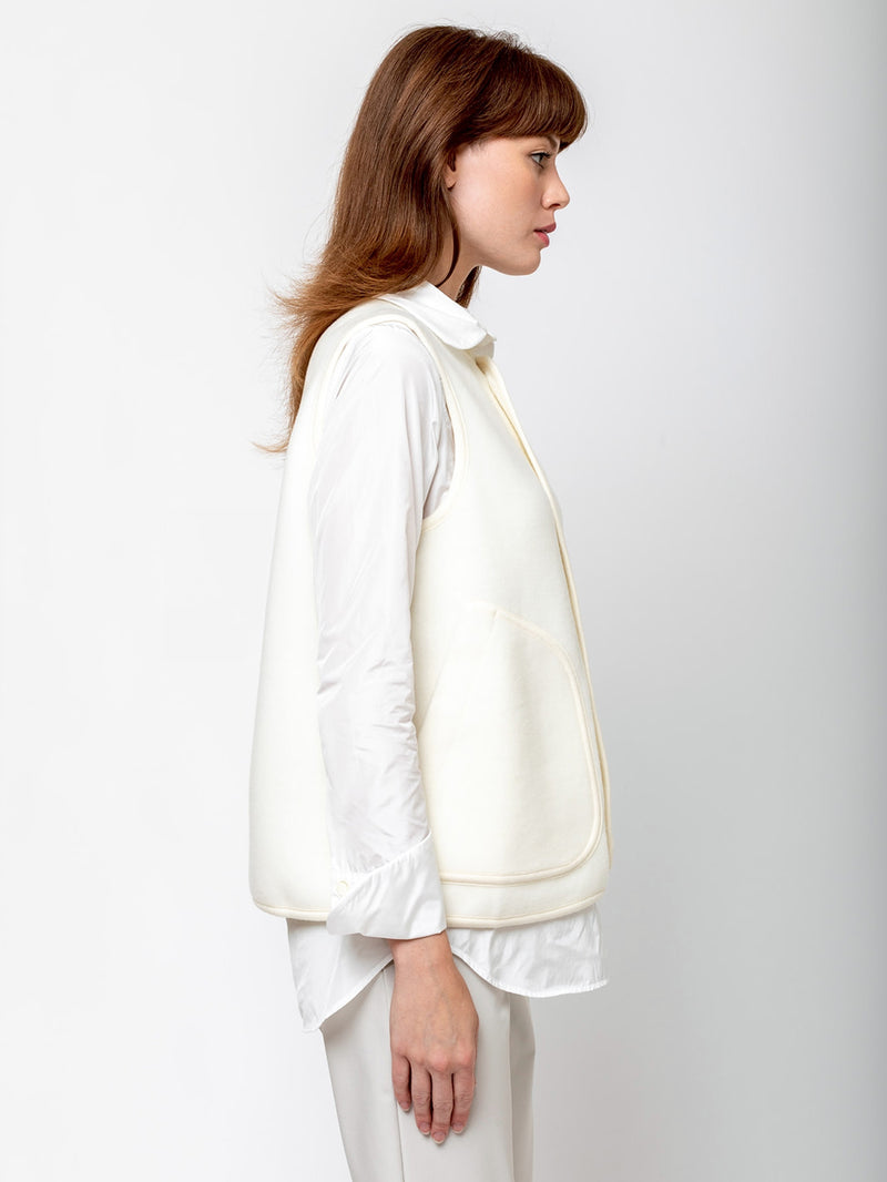 Labo.Art - Wool Felted Vest - Winter White - Verdalina