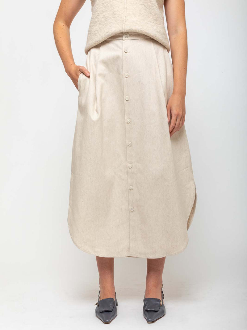 Lauren Manoogian - Placket Skirt - Natural - Verdalina