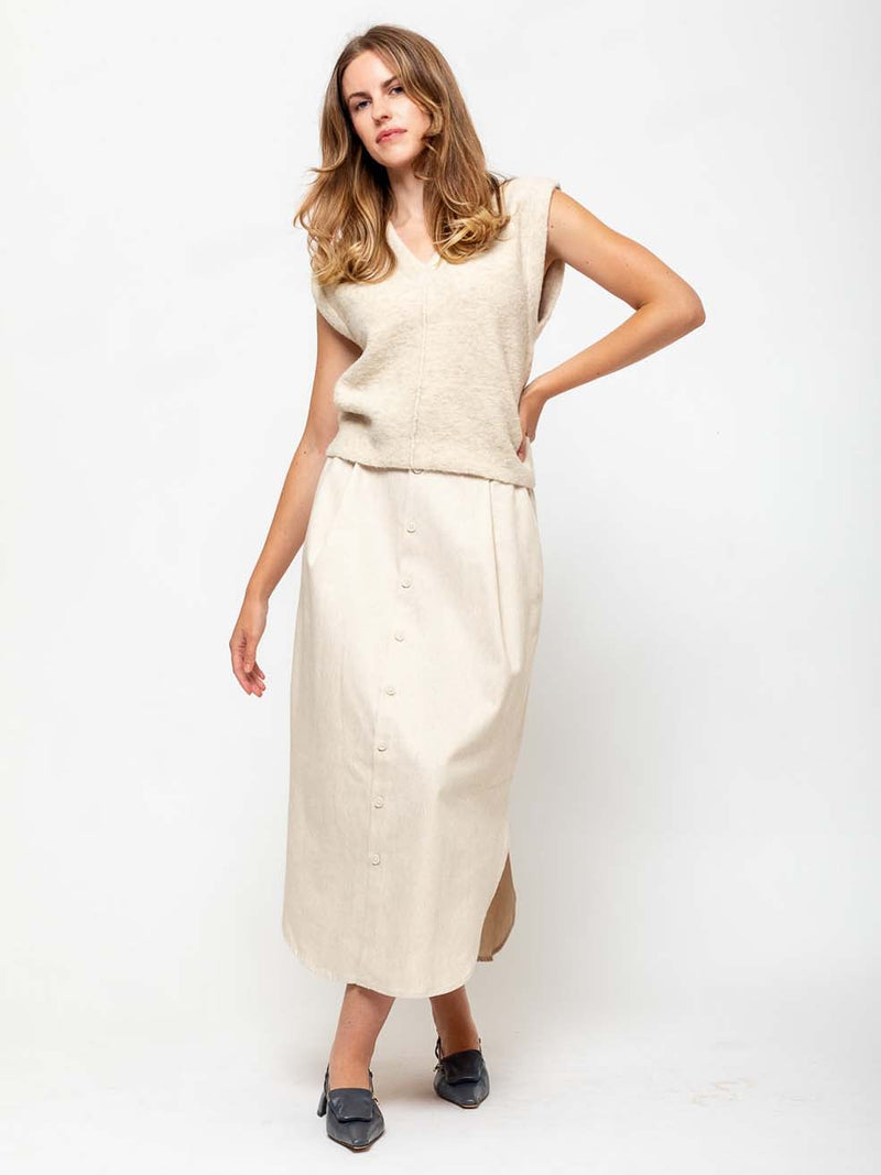 Lauren Manoogian - Placket Skirt - Natural - Verdalina