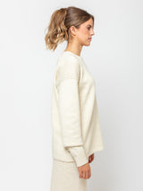 Lauren Manoogian - Line Quilt Crew Neck Sweater - Raw White - Verdalina