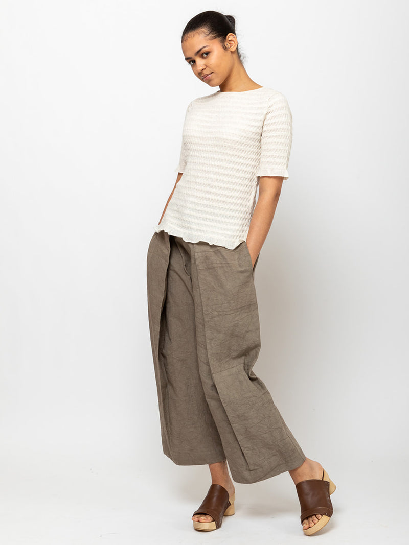 Lauren Manoogian - Smocked Tee - Hessian - Verdalina