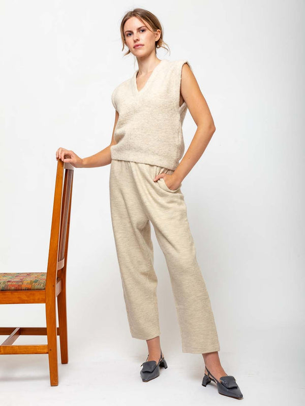 Lauren Manoogian - Fleece Trouser - Ecru - Verdalina