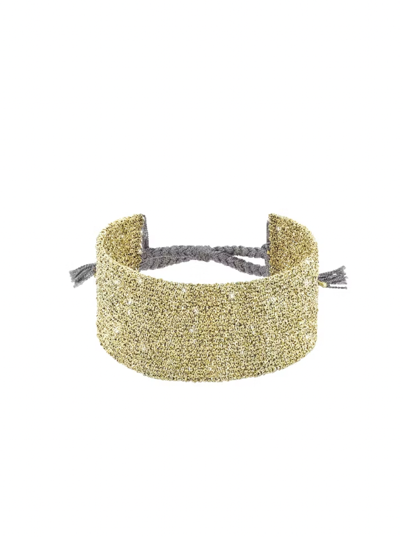 MARIE LAURE CHAMOREL - Woven Bracelet - Gold - Verdalina