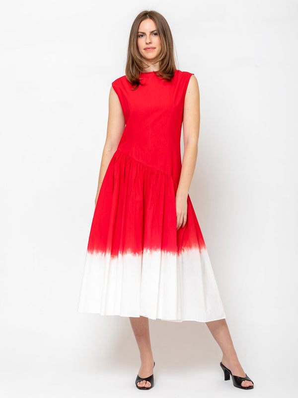 Mii Collections - Dip Dyed Sleeveless Dress - Rouge - Verdalina