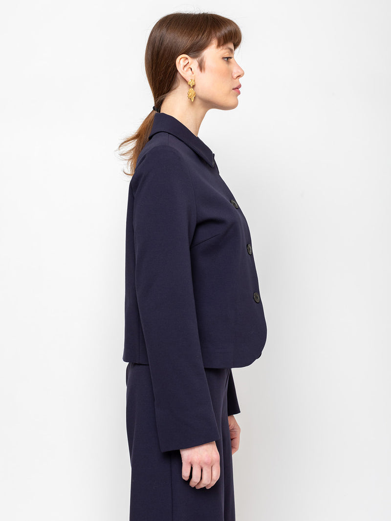 Odeeh - Ponti Knit Jacket - Midnight - Verdalina