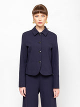 Odeeh - Ponti Knit Jacket - Midnight - Verdalina