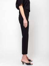 Odeeh - Ponti Knit Cropped Pants - Jet Black - Verdalina